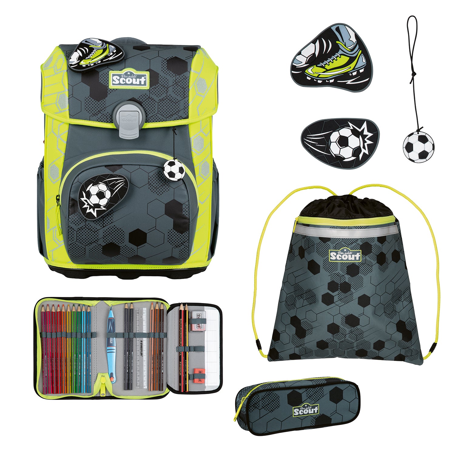 Scout Neo Superflash Extreme Schulranzen Set 4-teilig