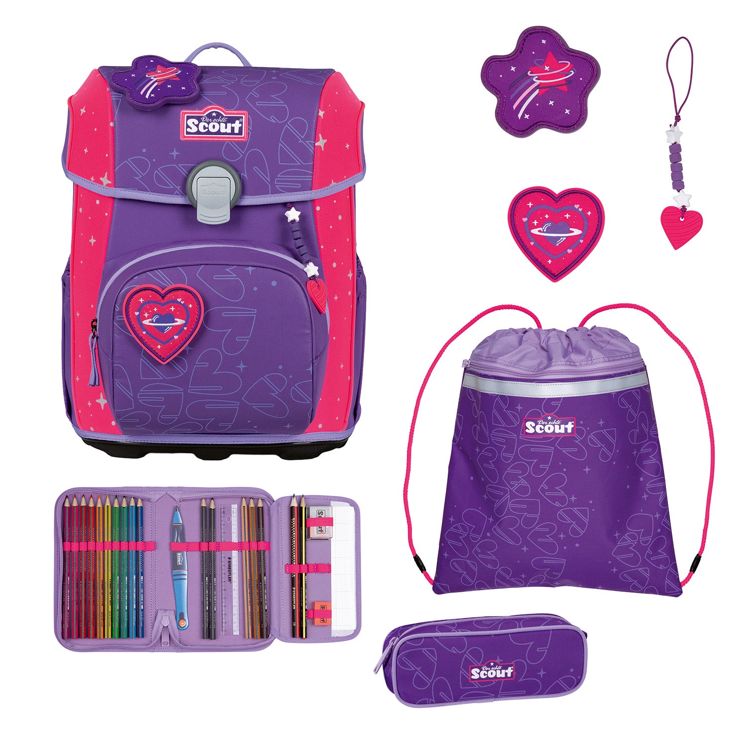 Scout Neo Superflash Extreme Schulranzen Set 4-teilig