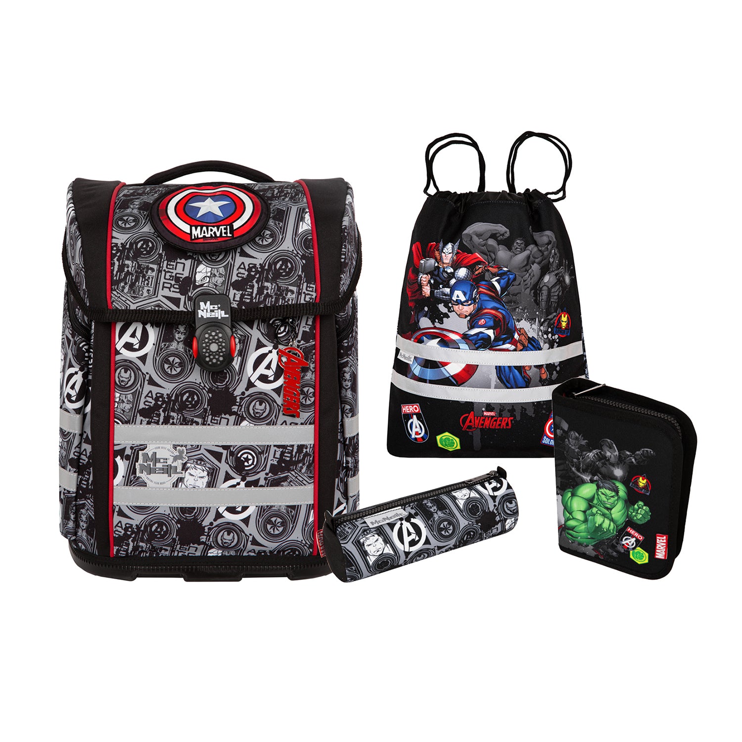 McNeill Perfecto Disney Schulranzen Set 5-teilig