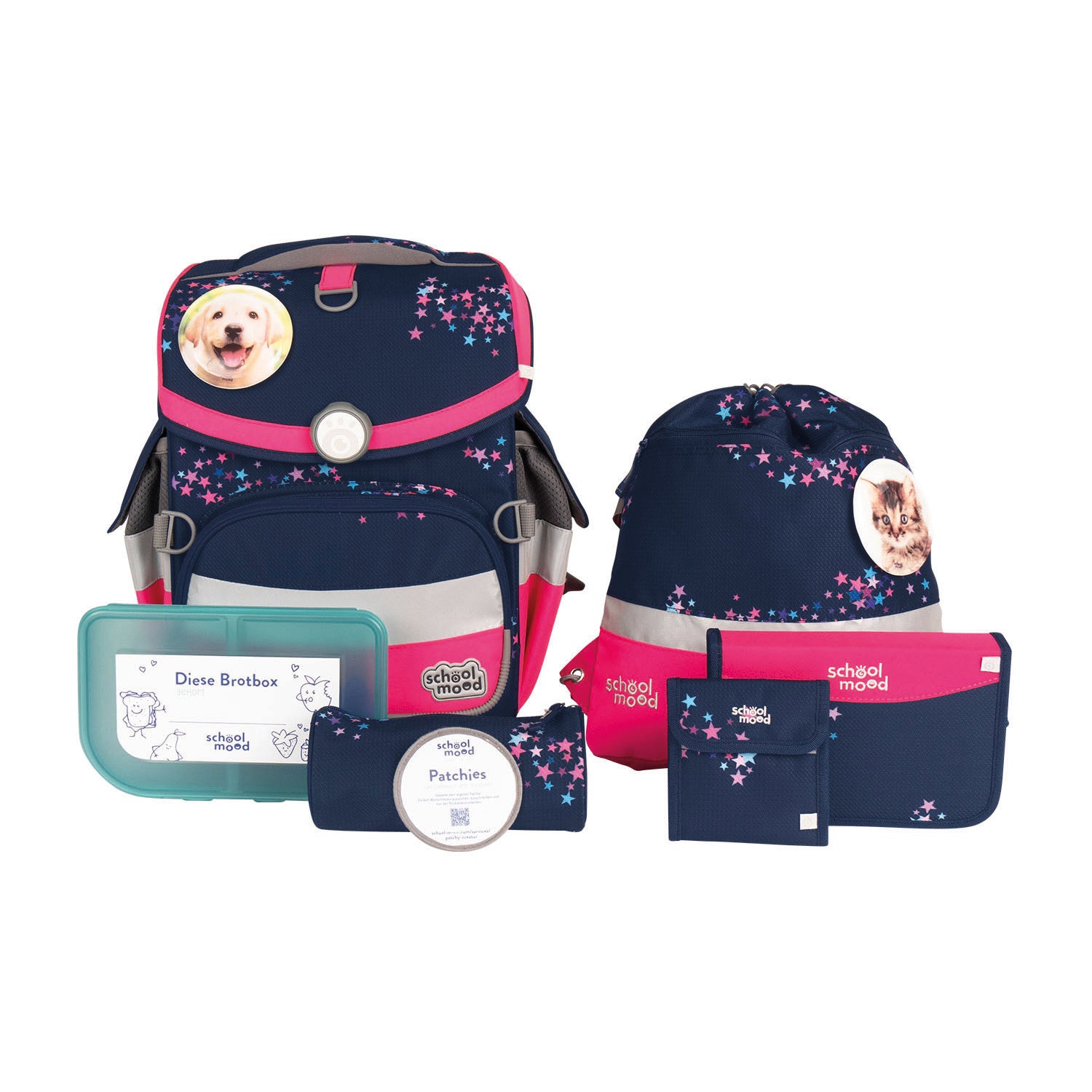 School Mood Timeless Air+ - 7-teiliges Schulranzenset