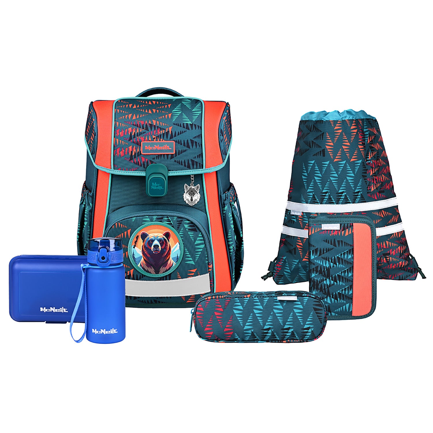 McNeill Bravo Schulranzen-Set 9-teilig