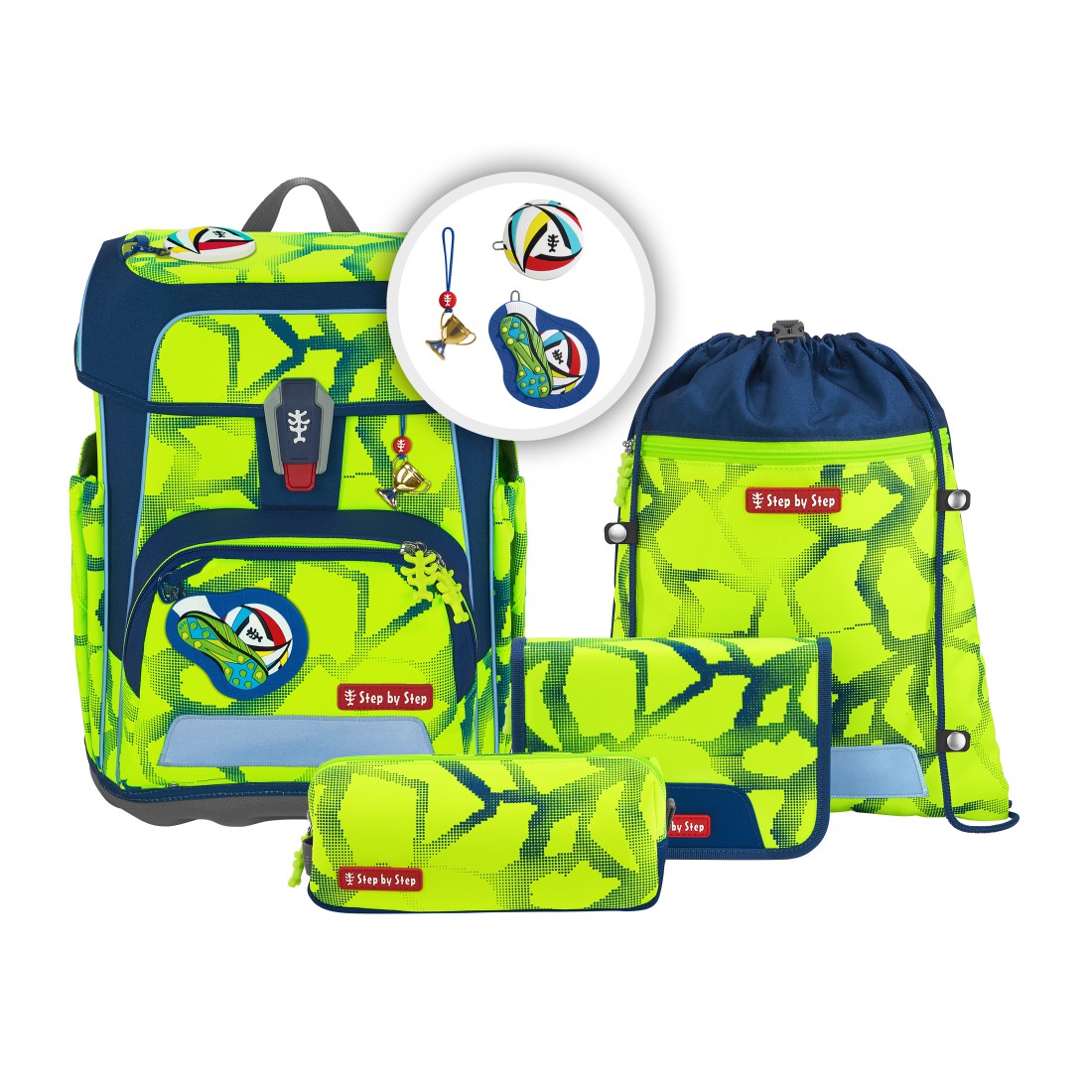 Step by Step Cloud Neon Schulranzen-Set 5-teilig