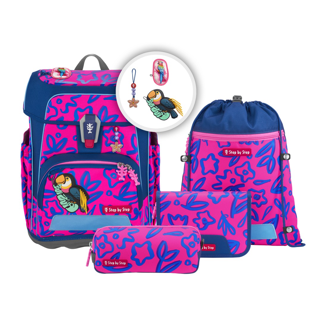 Step by Step Cloud Neon Schulranzen-Set 5-teilig