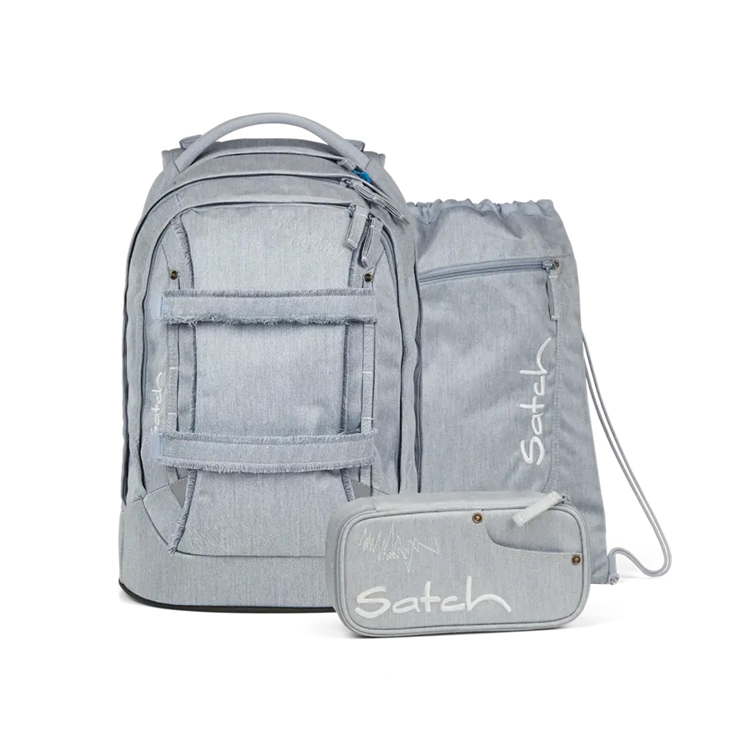 Satch Pack Next Denim - Schulrucksack Set 3-tlg.