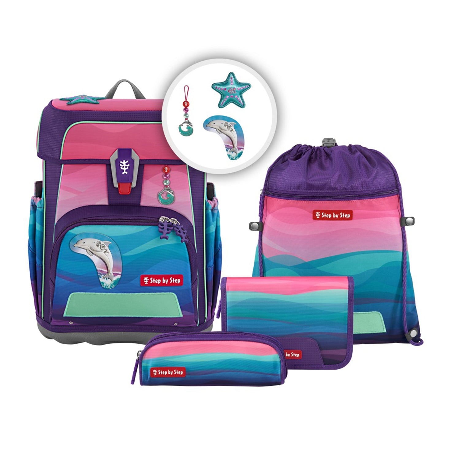 Step by Step Cloud Ocean - Schulranzen-Set 5-teilig