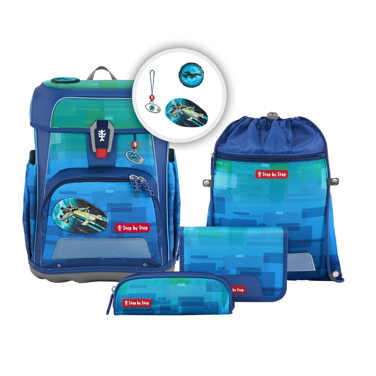 Step by Step Cloud Ocean - Schulranzen-Set 5-teilig