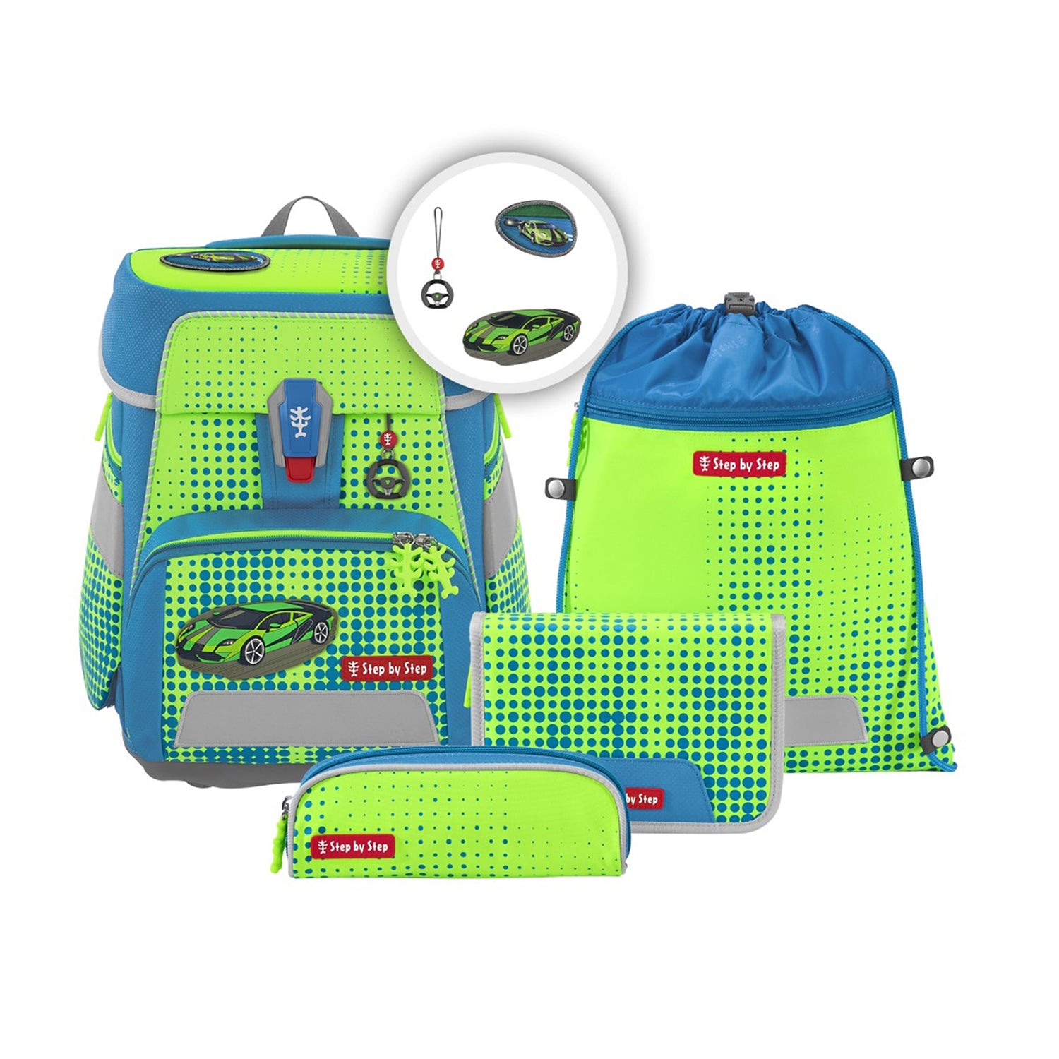 Step by Step Space Neon- Schulranzen-Set 5-teilig